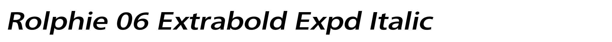Rolphie 06 Extrabold Expd Italic image